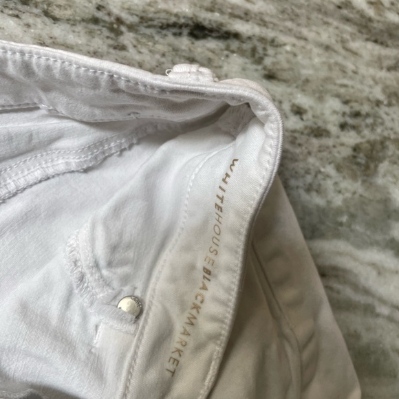 White House Black Market Mid Rise Crop Jegging White Size 0 - Picture 7 of 7